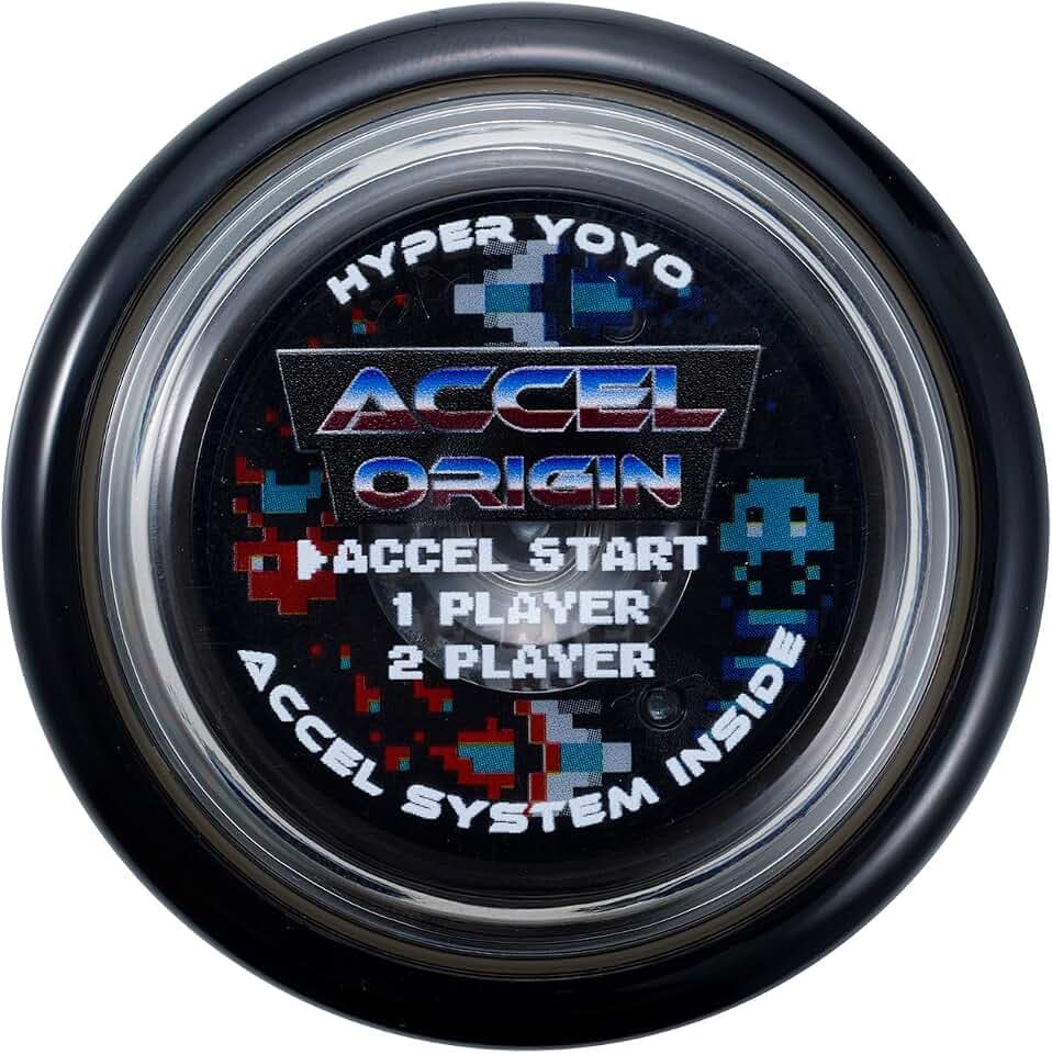 Bandai 60002 Accel Hyper Yo Schwarz, Geschicklichkeitsspiel, Optimiertes JoJo für Kinder ab 8 Jahren, mit seinem Accel System testen Sie alle Tricks einfach und schnell