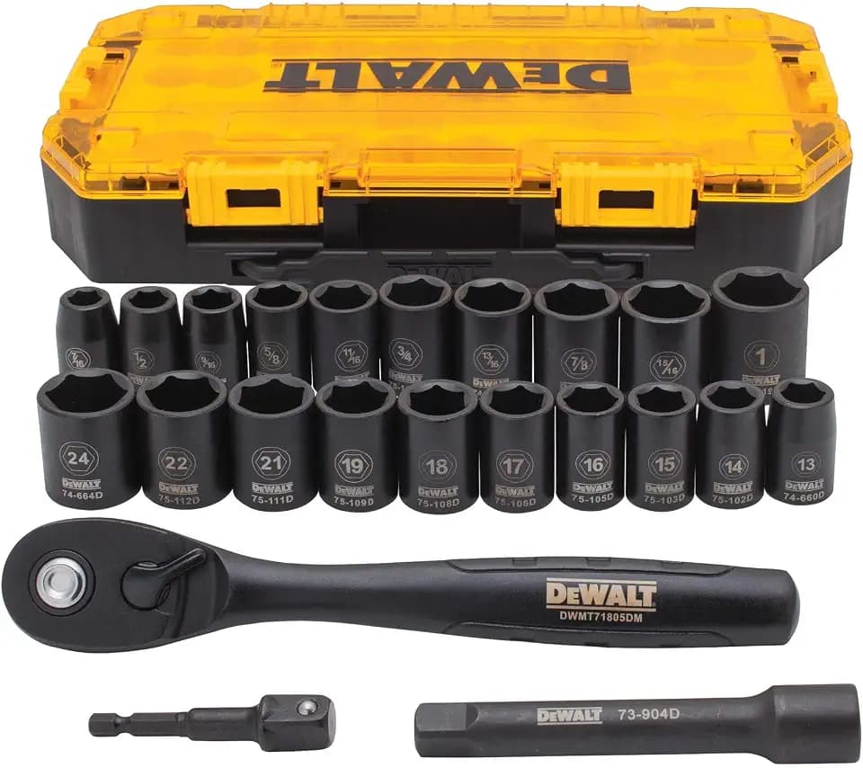 DEWALT Metric/SAE DWMT74739 Steckschlüssel-Set, 1,27 cm (1/2 Zoll), 23-teilig