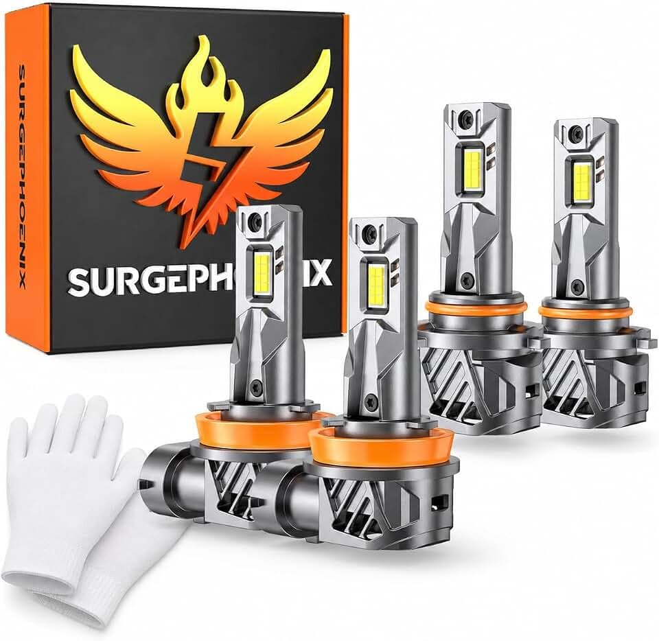 H11/H8/H9 & 9005/HB3 Light Bulbs Combo, 180000LM, 1000% Brighter