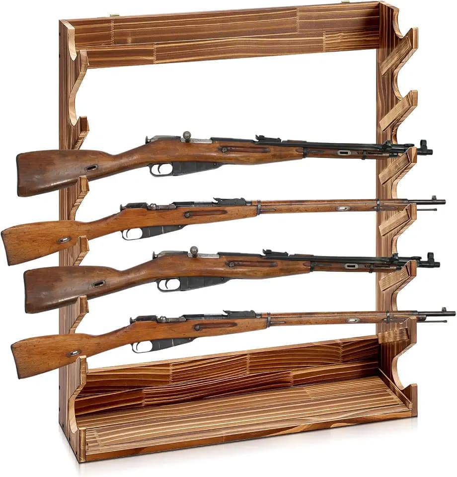DoubleFill 5/7 Slot Wood Gun Rack for Wall