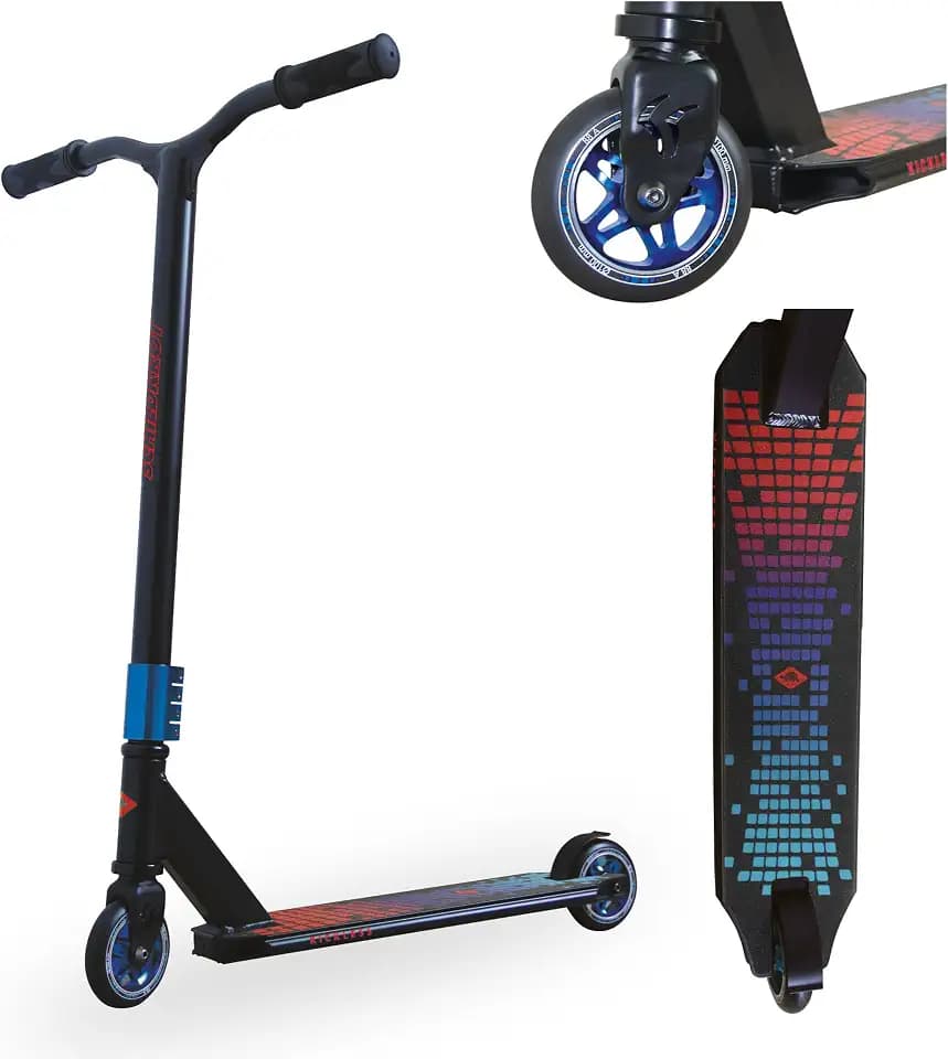 Schildkröt Stunt Scooter Kickless, toller Stuntscooter mit HIC-Compression und Alu-Felge, 100 mm PU Räder, für ambitionierte Stunts und Tricks