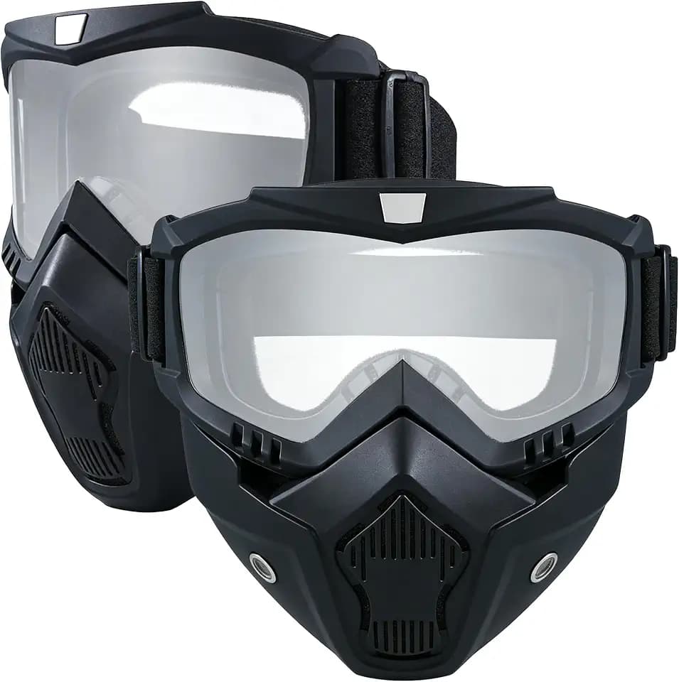 Motorcycle Face Mask Full Face,Dirt Bike Goggles Motocross, ATV, Offroad, Riding Racing Goggles for Men Women