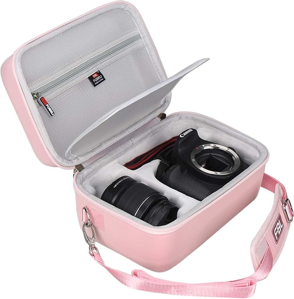FBLFOBELI EVA Camera Case for Canon EOS Rebel T7/T8i/T5/R50/R100