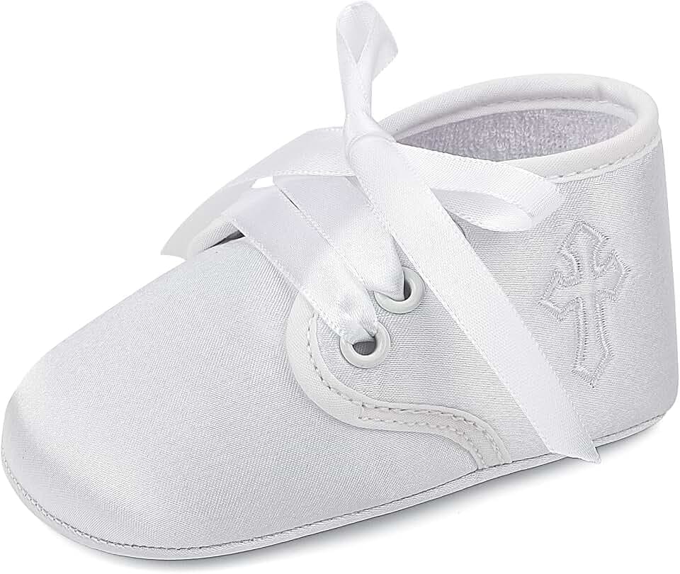 LACOFIA Baby Taufschuhe Weiche Sohle Krabbelschuhe