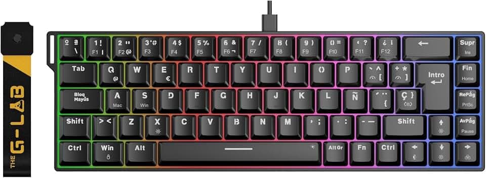 The G-Lab Keyz Titanium HE Gaming-Tastatur, Hall Effekt, magnetisch, QWERTY ES