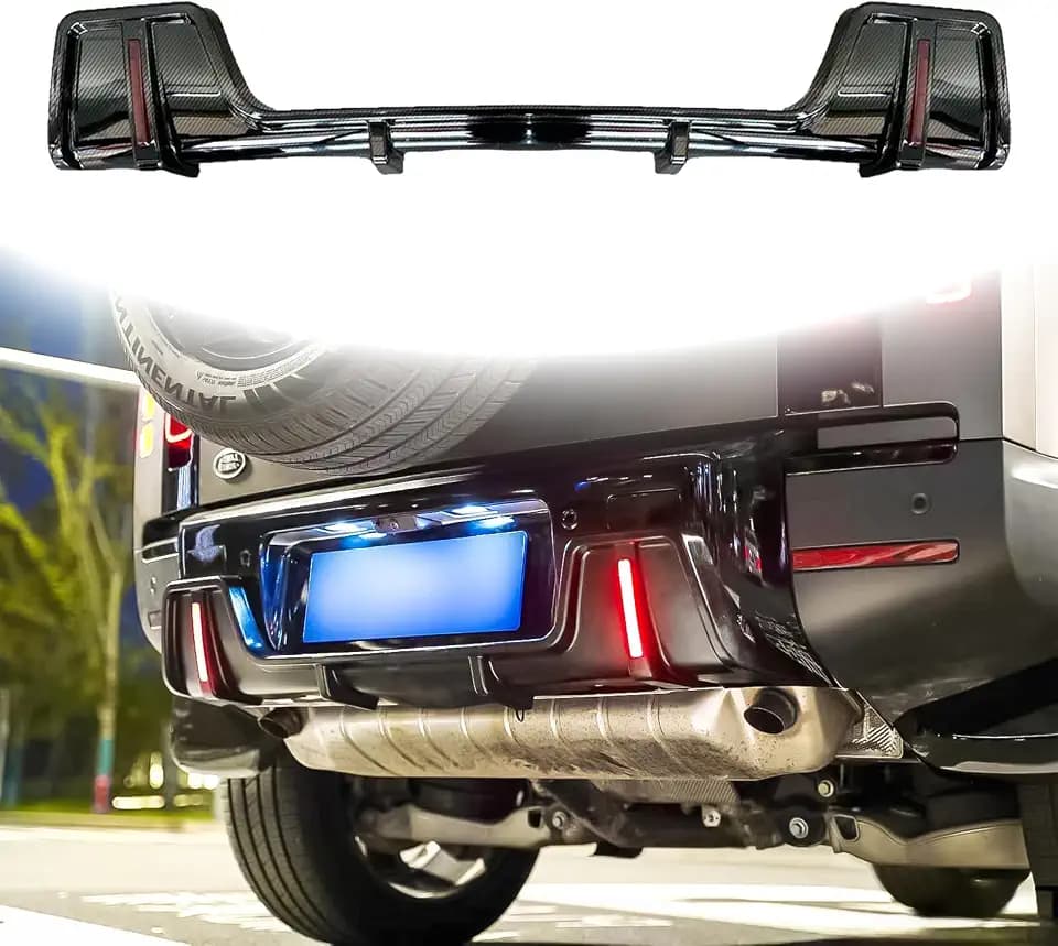 Rear Bumper Lip Diffuser with Light for 2020-2026 Land Rover Defender