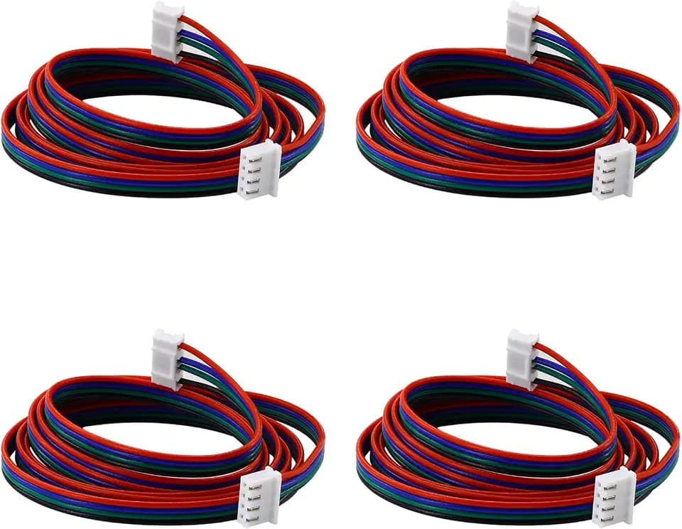 4 Pcs 3D Printer Stepper Motor Cable 4Pin to 6Pin, 1000mm XH2.54 Stepper Motor Wire for Nema 17 Stepper Motors,