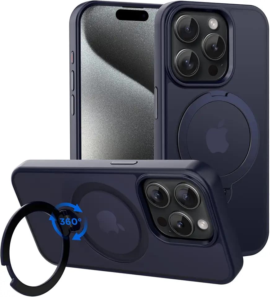 CACOE Magnetic Case for iPhone 15 Pro with Stand, Compatible with MagSafe