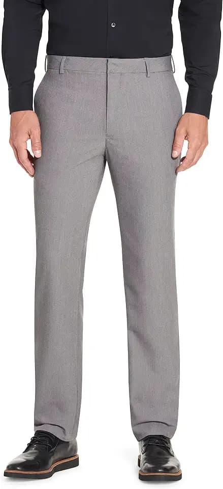 Van Heusen Men's Wrinkle Free Stretch Flat Front Dress Pant