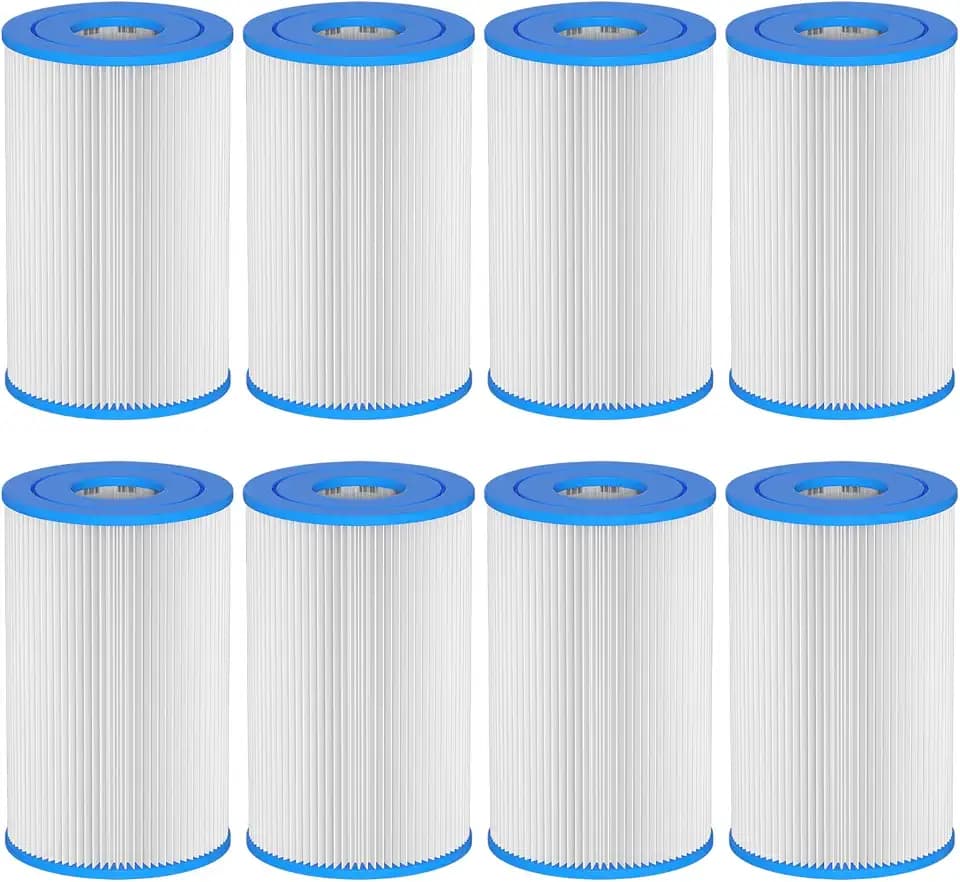 Cold Plunge Filter 20 Micron 5" x 2.5" Water Filter Replacement Cartridge Compatible with Any Cold Plunge System Ice Pod Filters Ice Bath Filter (8-Pack)