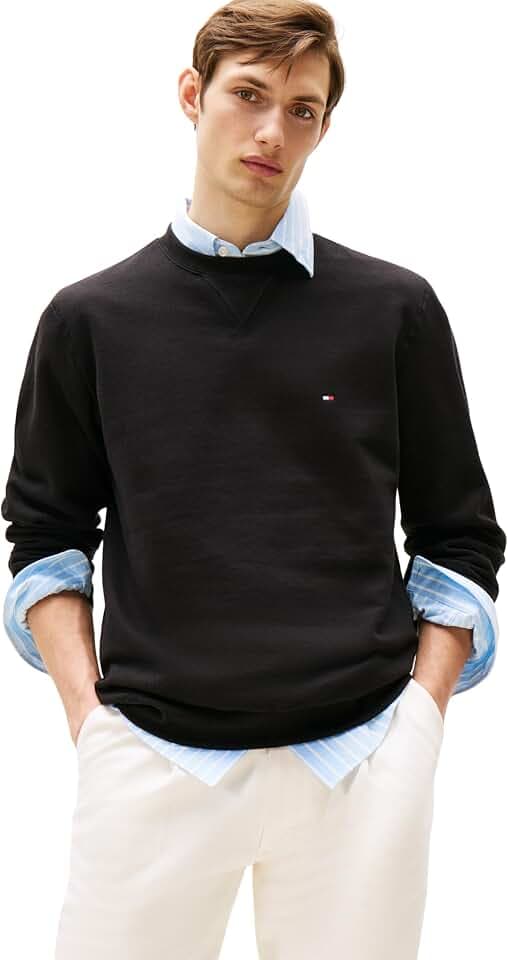 Tommy Hilfiger Herren Sweatshirt Essential Fleece Crew Neck Regular Fit
