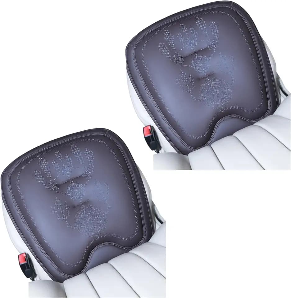 Comfort Dreamcatcher Car Seat Cushion Non-Slip - Relaxing, Optimal Support & Posture for Long Drive (Front Seats (Coffee Brown))