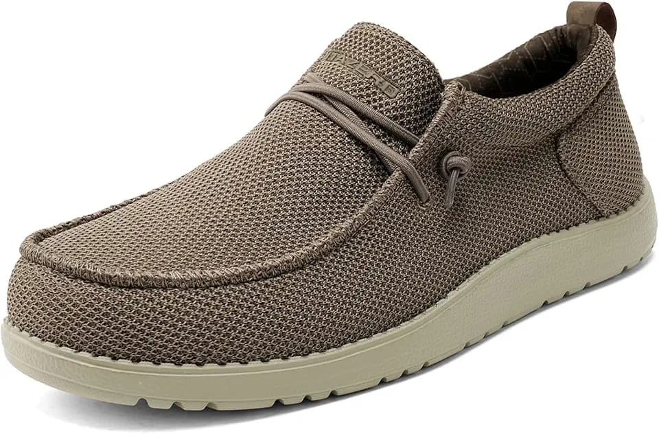 1TAZERO Men's Wide Slip On Shoes Casual Loafers Arch Support Comfort