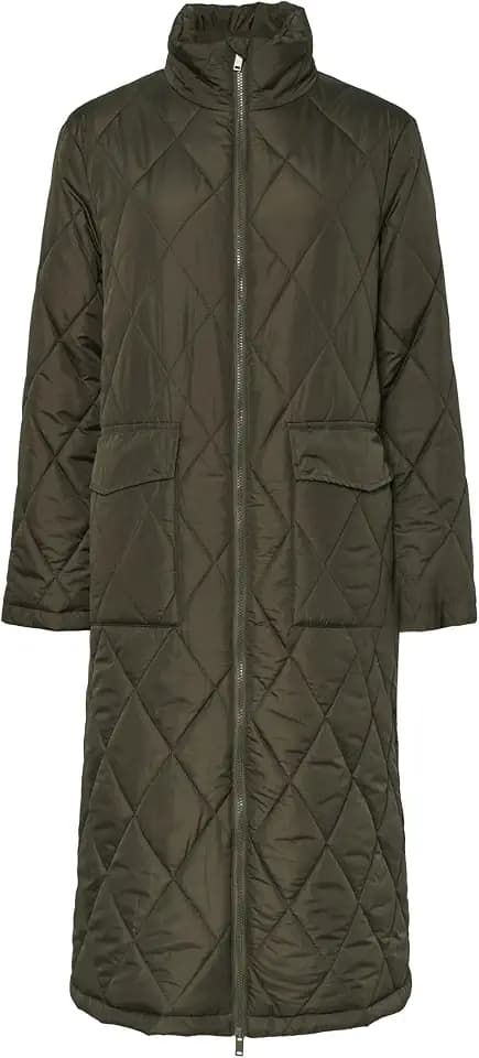 PIECES Damen Pcmailey Long Quilted Jacket Noos Bc Steppmantel (1er Pack)