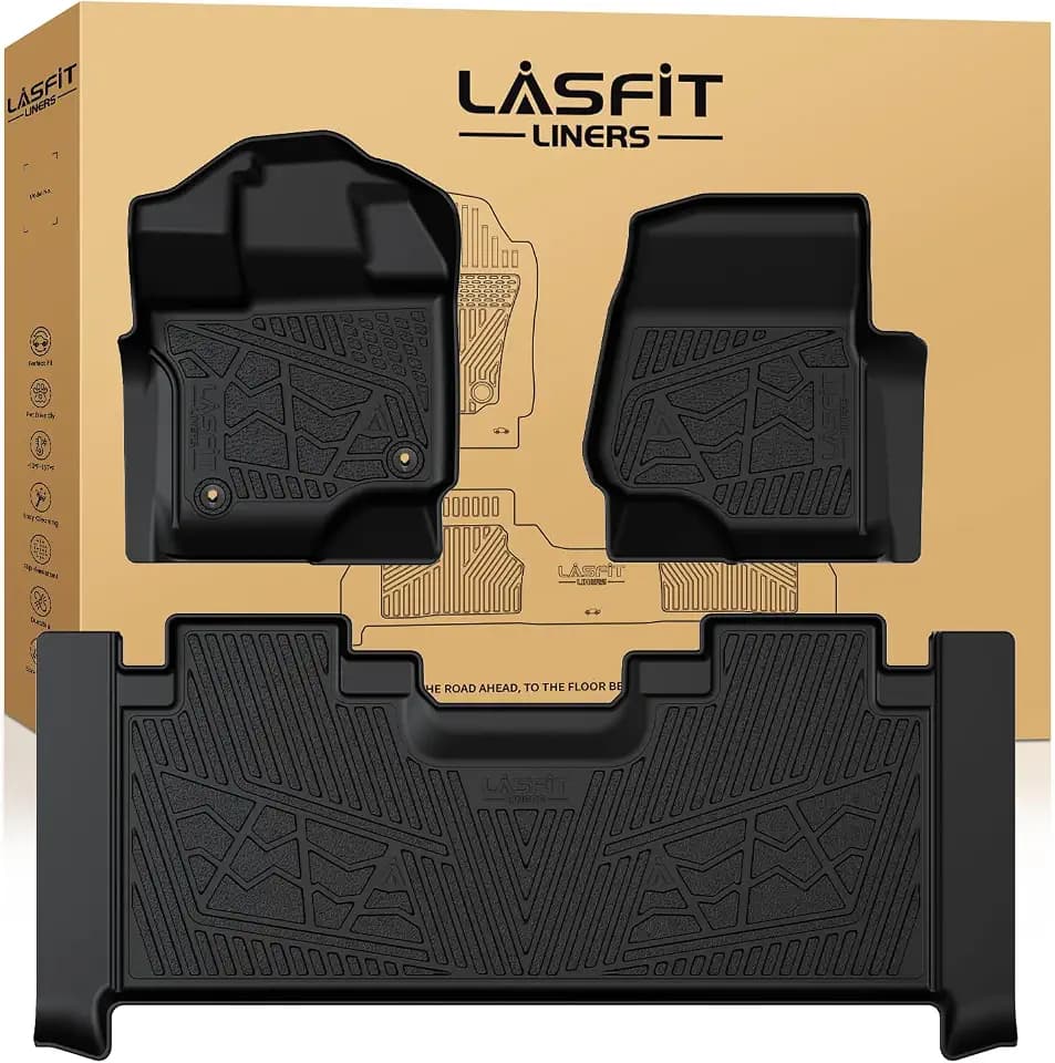 LASFIT Floor Mats for Ford F150 2015–2026 SuperCab Carpet Floor Bucket Seat