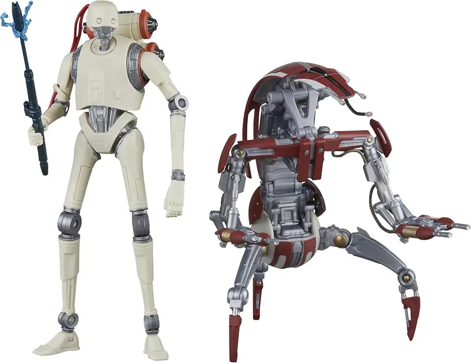 Star Wars The Black Series KX Sicherheitsdroide Vollstrecker & Droideka, Jedi: Survivor Action-Sammelfiguren (15 cm)