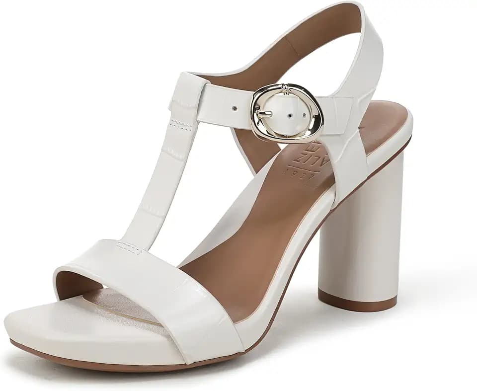 Naturalizer Women's Jordis T-Strap Buckle Closure Platform Heeled Sandal