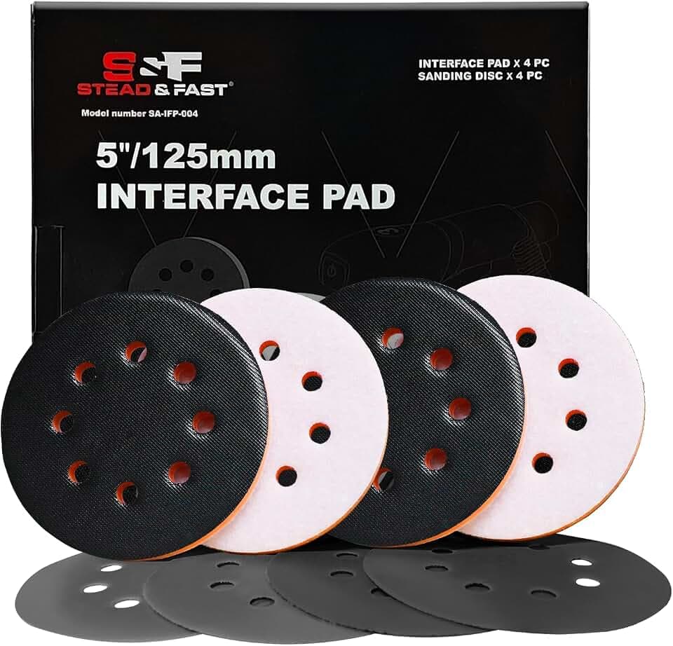S&F STEAD & FAST Orbital Sander Foam Pad 4 Pack