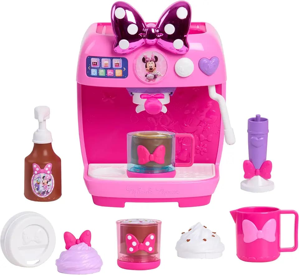 Disney Jr. Minnie Maus Rise & Shine Bowrista Set, Espresso-Spielmaschine