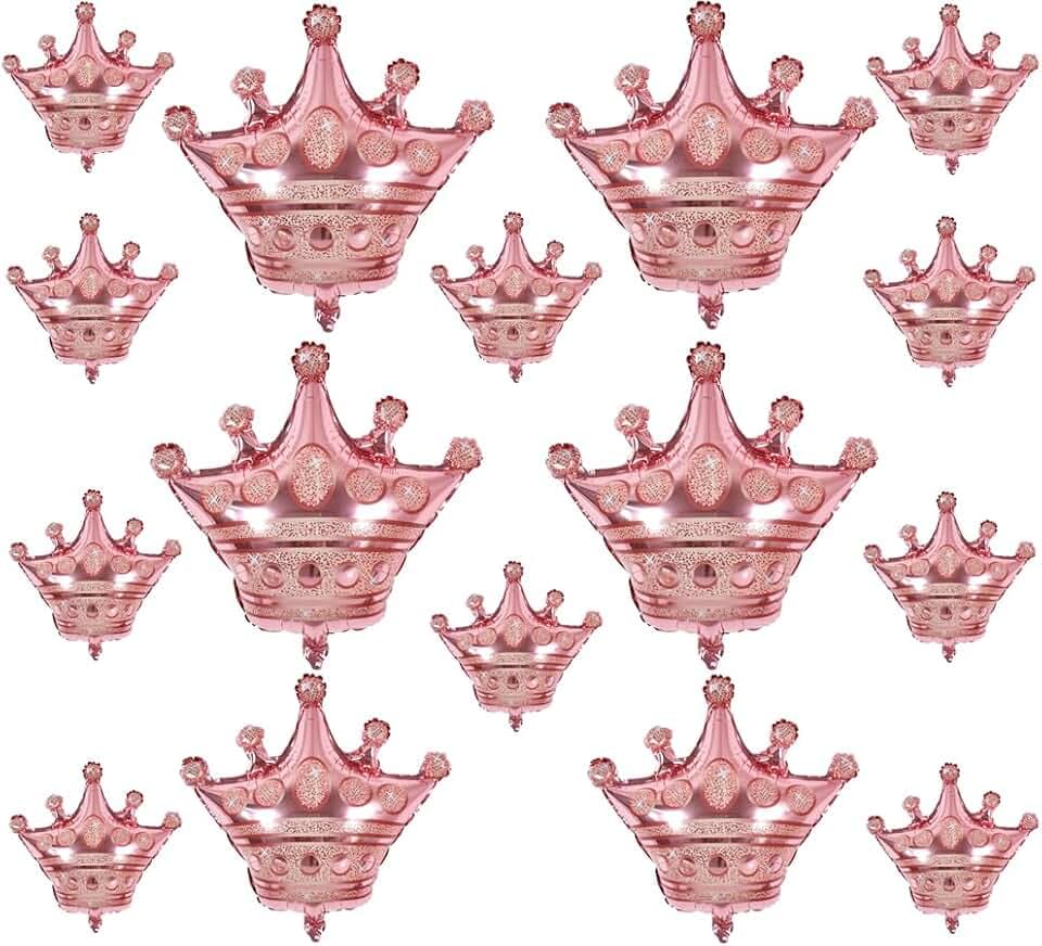 Mix Sizes Rose Gold Crown Balloons for Birthday,Anniversary Party Decor