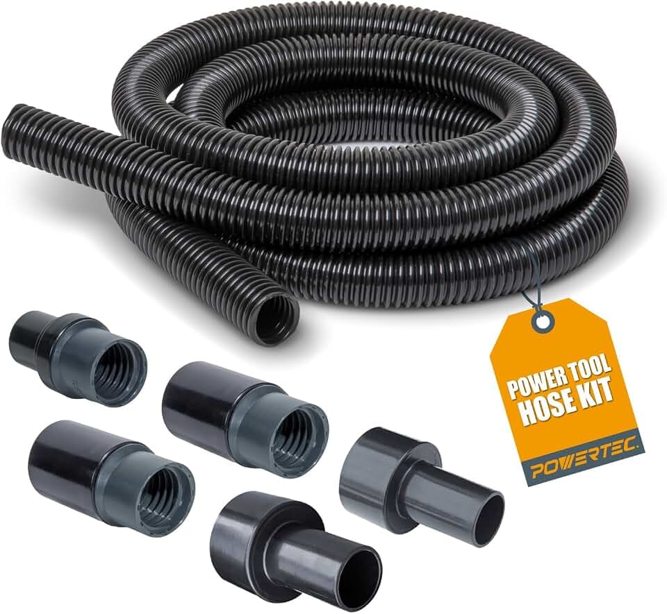 POWERTEC 10 FT. x 1-1/4" OD Shop Vacuum Hose Kit (70347)