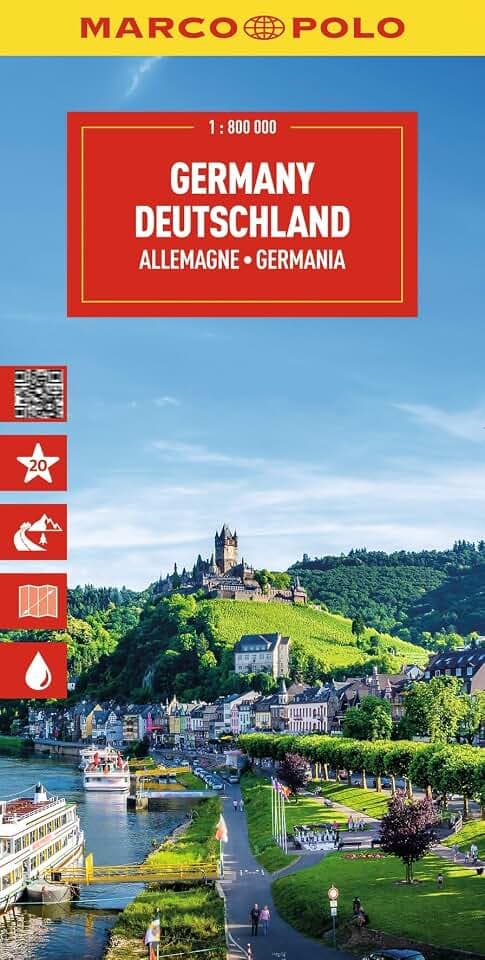 MARCO POLO Reisekarte Deutschland 1:800.000: Straßenkarte und Autokarte mit sehenswerten Strecken, Highlights und digitaler Erweiterung (Marco Polo Maps)