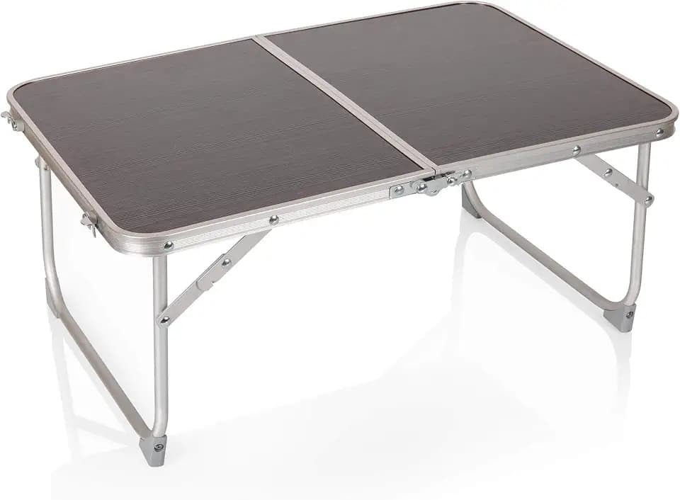Concert Table Mini Portable Table, (Charcoal Wood Grain)