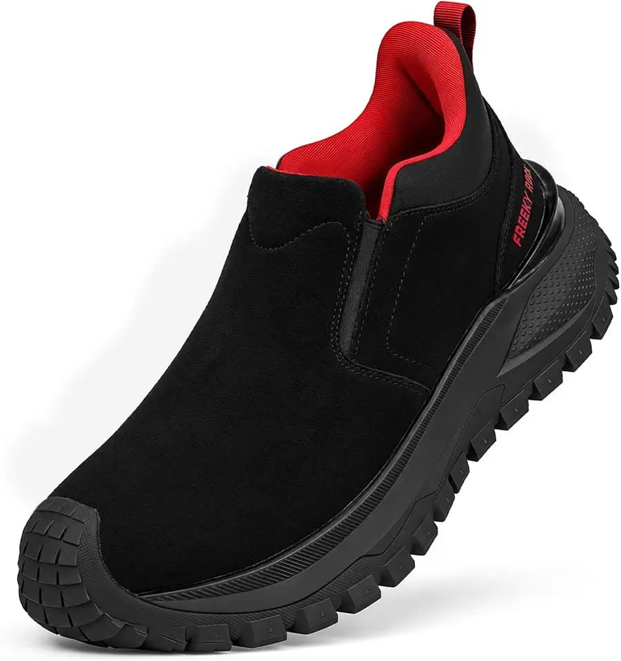 Steel Toe Shoes for Men Composite Toe Slip on Safety Work Shoes