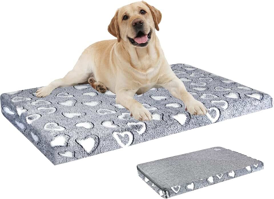 VANKEAN Reversible Cool/Warm Crate Mat Waterproof Washable Firm S-XXL Grey