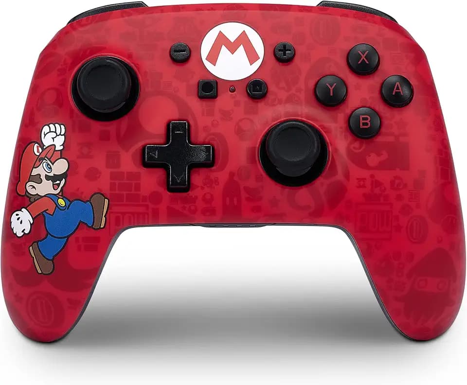 PowerA Enhanced Wireless Controller for Nintendo Switch - Here We Go Mario, Nintendo Switch - OLED Model, Nintendo Switch Lite, Gamepad, game controller, Bluetooth controller (Amazon Exclusive)