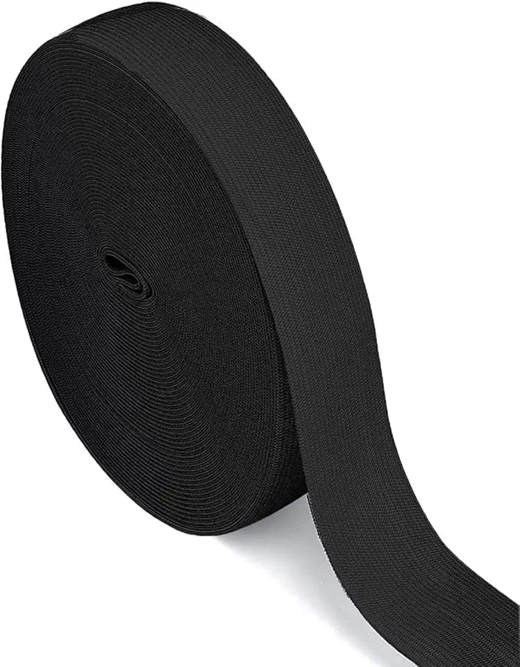 20 Meter Gummiband Schwarz 20 mm Breit Gummibänder Nähen dick Hosengummi Elastische Band gummizug Gummilitze stoffband zum Nähen sewing elastic band für DIY Handwerk, Kleidung (20 M-2 cm Schwarzer)