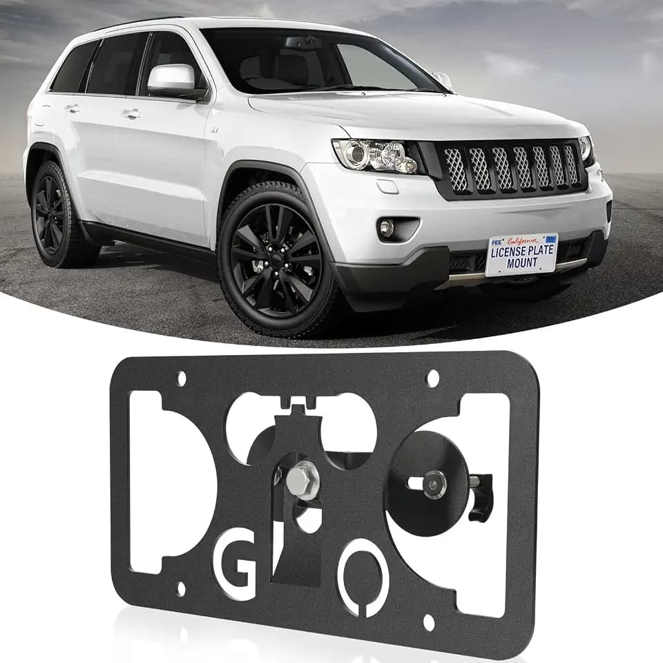 Grille Mount License Plate Bracket Fits Jeep Compass/Renegade/Cherokee