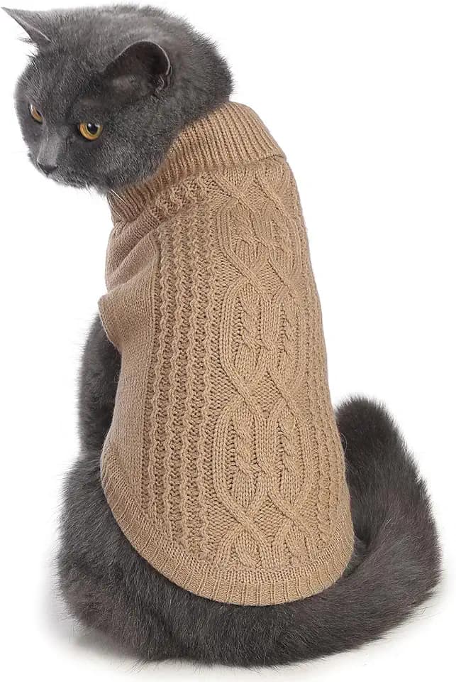 Cat Sweater Stretchy,19 Colors,6 Sizes,Snug Winter Cat/Dog Outfit