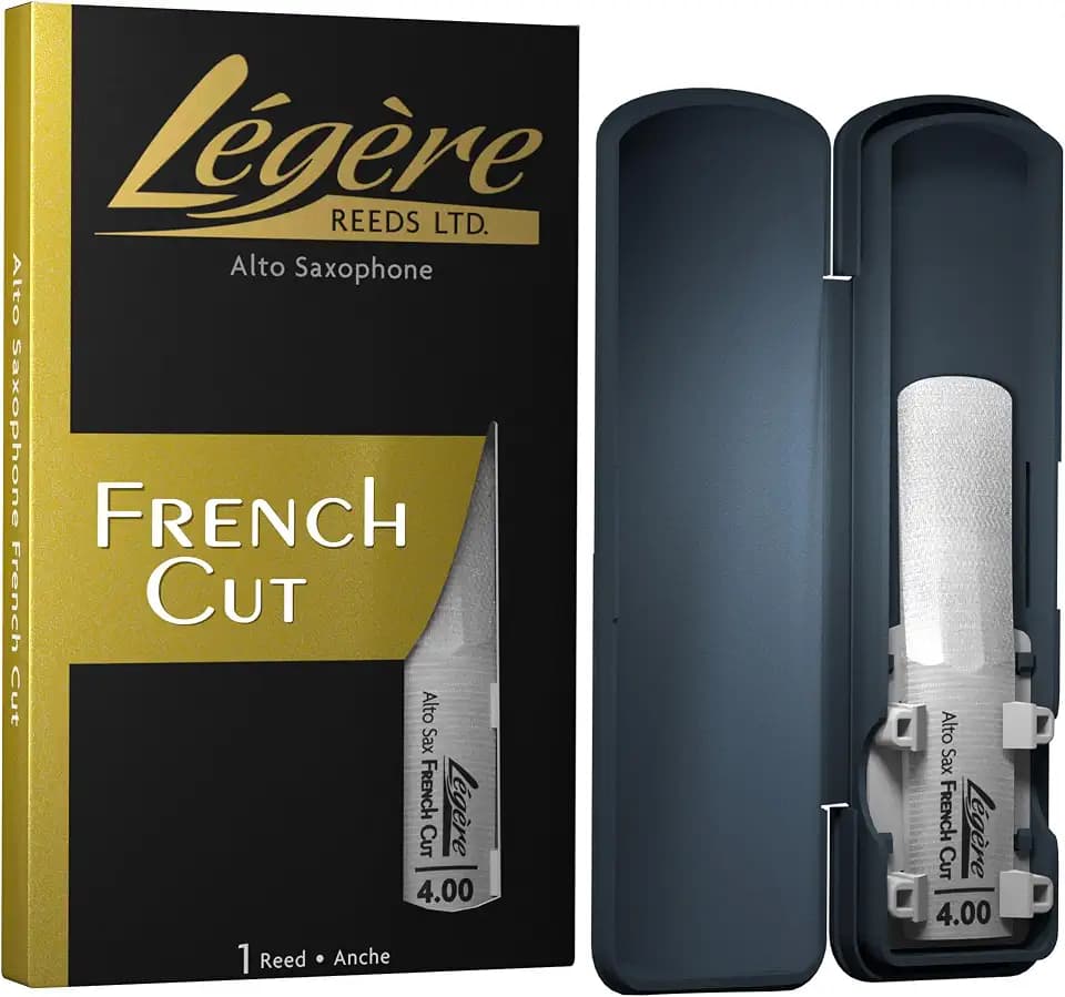 Légère Reeds - Altsaxophonblatt, French Cut, Blattstärke 4.00 (ASF4.00) - Hochwertiges synthetisches Holzblasrohr