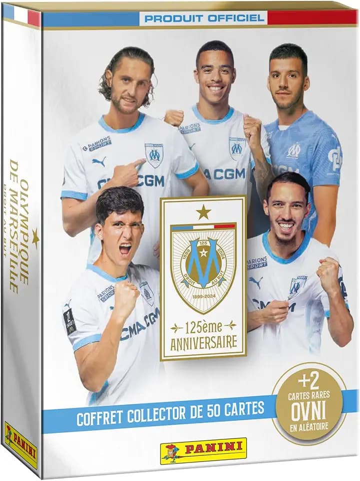 Panini Olympique de Marseille Trading Cards Sammlerbox, 125 Jahre, Blau
