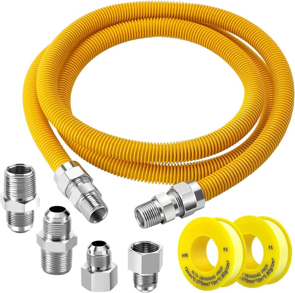 Puxyblue 72" Flexible Gas Line Kit for Dryer Stove Range