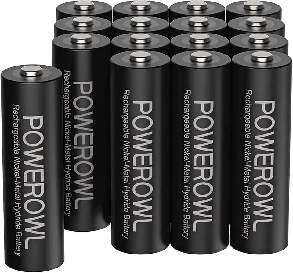 POWEROWL Akku AA 2800mAh AA Akku Wiederaufladbare 16 Stück (Geringe Selbstentladung, 1200 Zyklen) 1.2v NI-MH Wiederaufladbar AA Batterien (16AA)