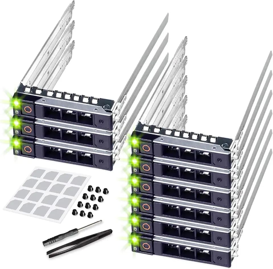 DRIVECADDY 9-Pack 2.5" SFF Caddy Tray - fits Dell PowerEdge 17-14th Gen
