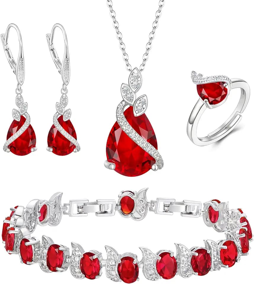 BriLove Wedding Bridal Prom Jewelry Set for Women Bride Bridesmaid