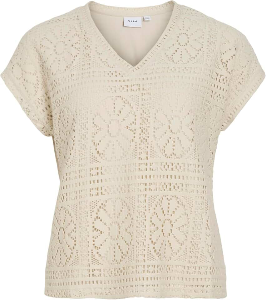 Vila Damen Vimerinda V-Neck C/S Top/Vol Vimerinda V-Neck C/S Top/Vol (1er Pack)