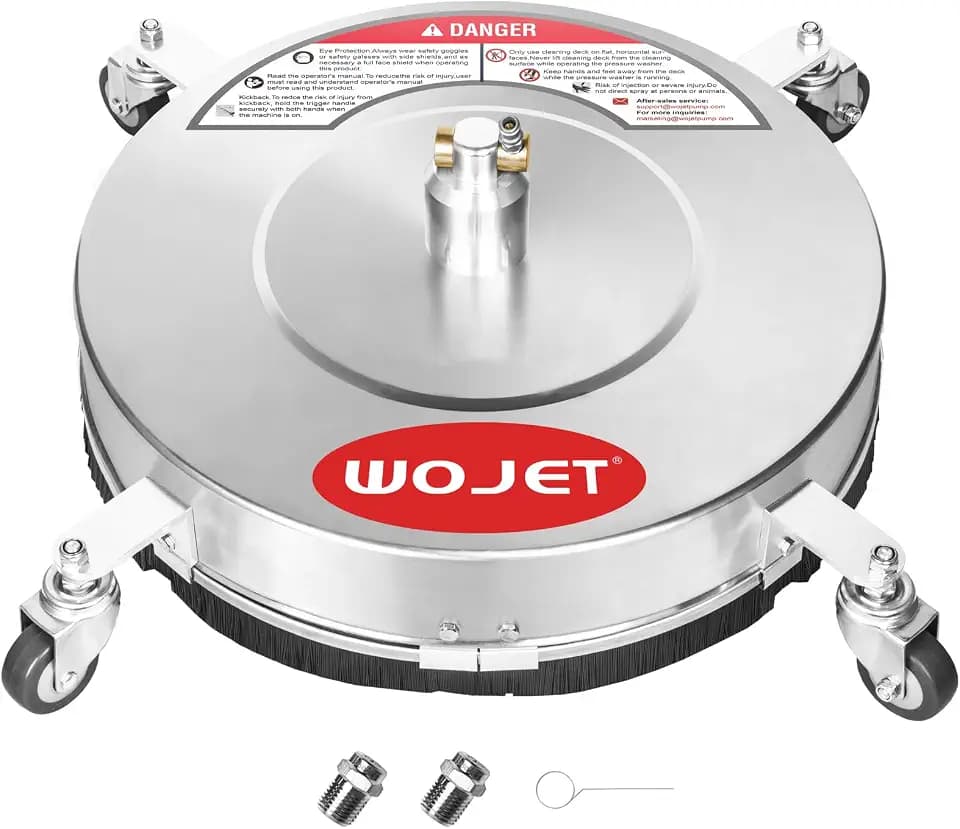 WOJET 16'' Compact Pressure Washer Surface Cleaner PRO with Wheels 4500PSI