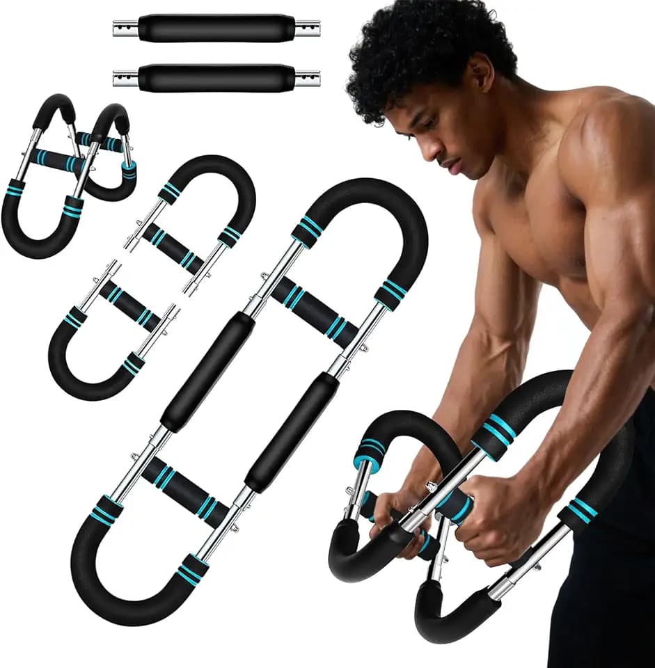 Twister Armtrainer, Verstellbares Brust Trainingsgerät & Muscle fit Gerät (30-50 kg / 70-110 lb), Tragbarer Power Twister mit abnehmbarem Design, Trainingsgeräte für Zuhause, Büro & Reise