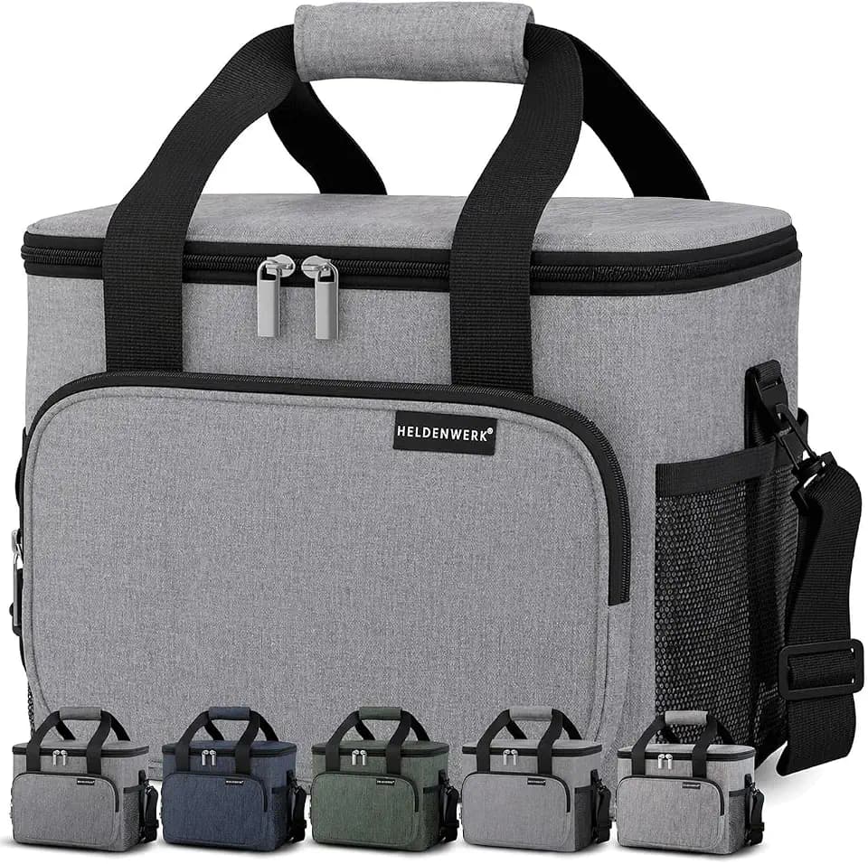 HELDENWERK® Kühltasche groß faltbar bis zu 12h Kühlleistung auslaufsicher