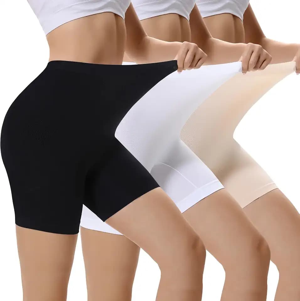 Radlerhose Damen Kurze Leggings Hohe Taille Hose Unter Kleid Rock Blickdicht Shorts Anti Scheuern Sicherheitsshorts 3er Pack