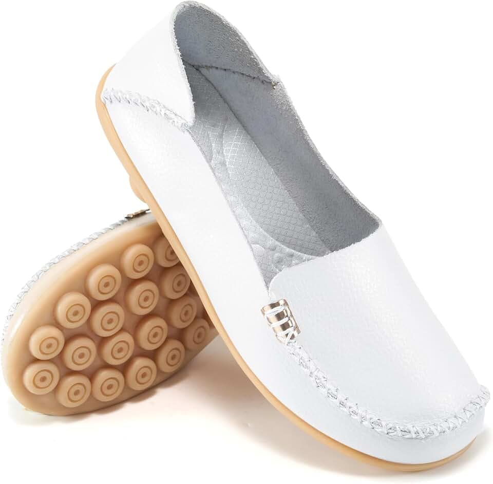 Ablanczoom Womens Loafers Flats Shoes: Comfort Round Toe Slip on Soft Moccasins Dressy Loafer for Driving Walking