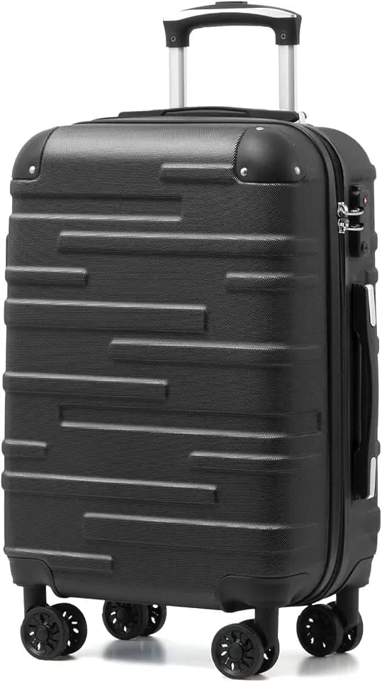 COOLIFE Handgepäck Koffer 56 cm M, Hartschalenkoffer 38 L, TSA Schloss