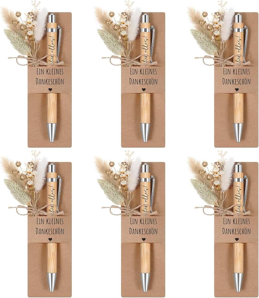 Hestya 6 Set Ein Kleines Dankeschön Kugelschreiber mit Gravur Geschenke