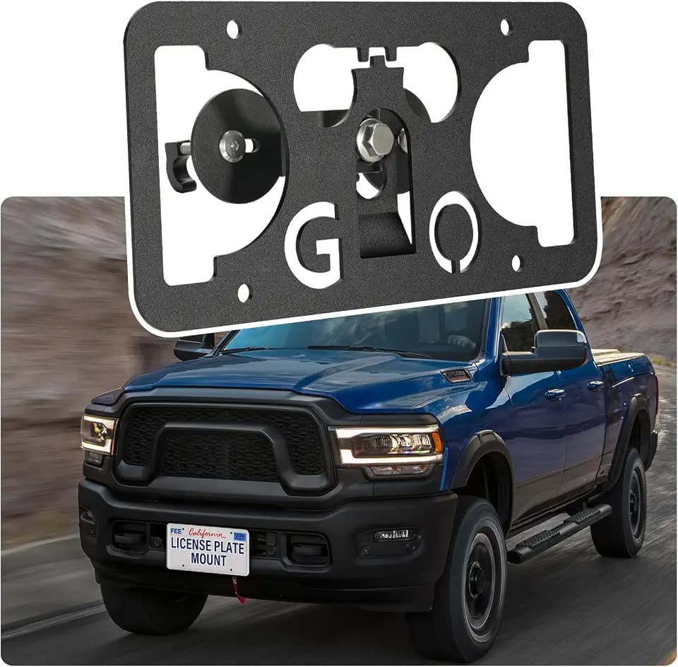 No Drill Front License Plate Holder Fits Ram 1500/Promaster/Dakota
