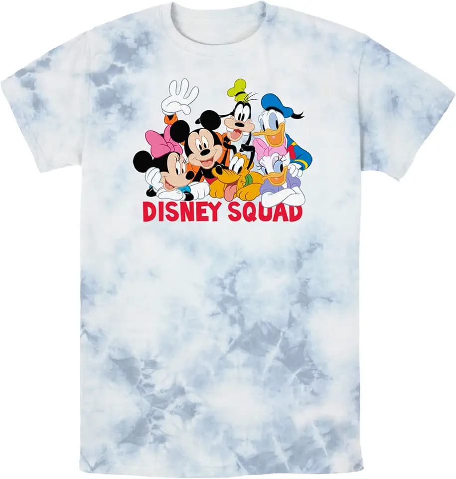 Disney Mens Characters Squad Young Men's Short Sleeve Tee Shirt
