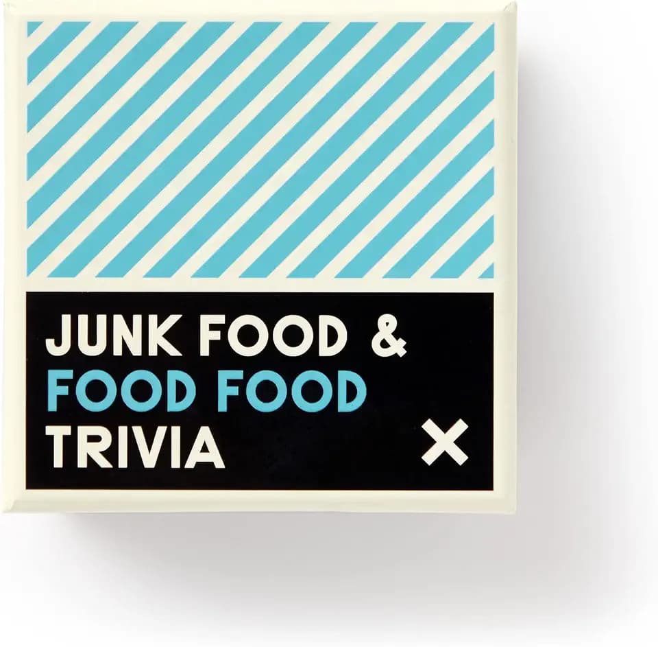 Brass Monkey Junk Food & Food Food – Trivia Card Game Set with 200 Unique Questions About Random Food Knowledge for Adults and Kids Ages 13+